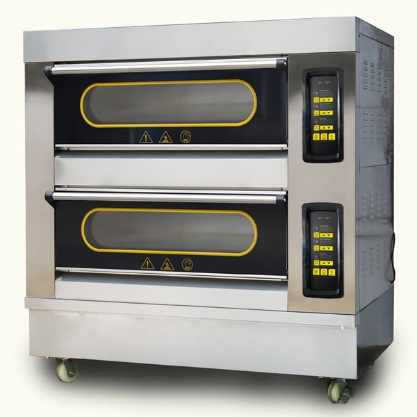 dhuwur mburi 2 dek 4 tray oven listrik komersial CM-RFL-24ED