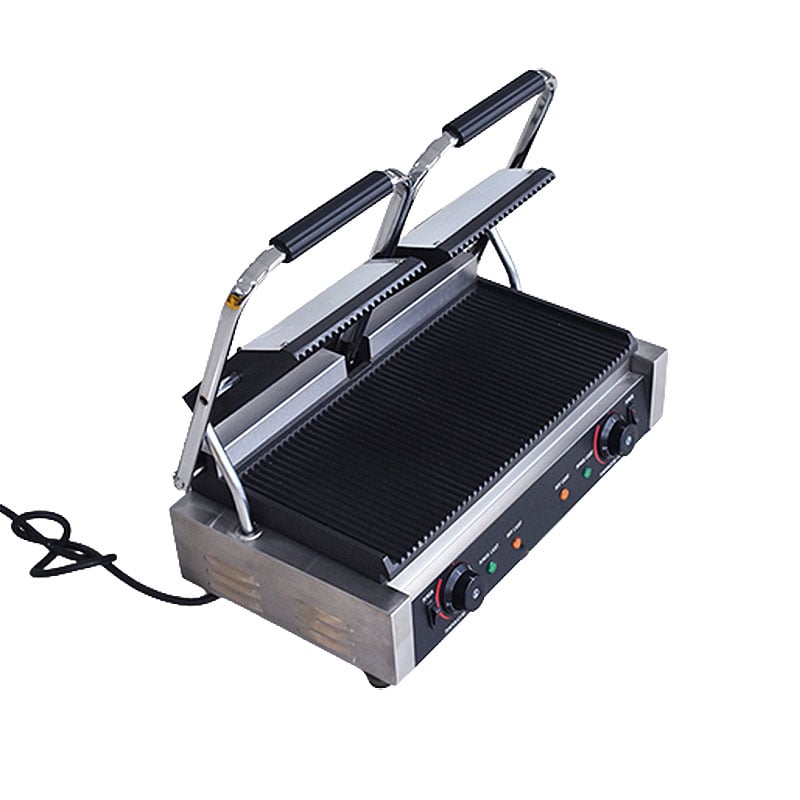 Commercial Double Panini Press Grill CMEG813 Restaurant Sandwich