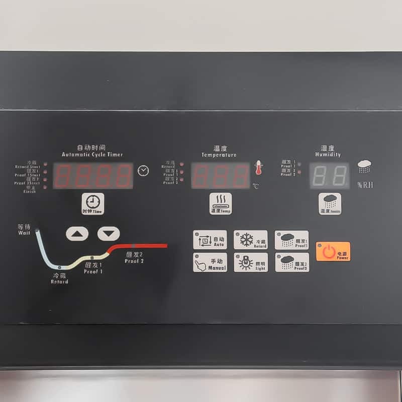 proofing cabinet commercial use control plate