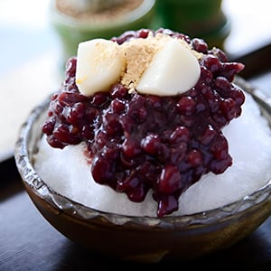 red bean milk bingsu