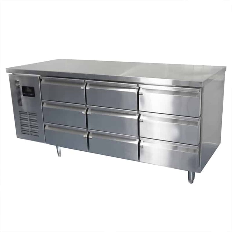 stainless steel refrigerated prep table CM-WF050C-9D