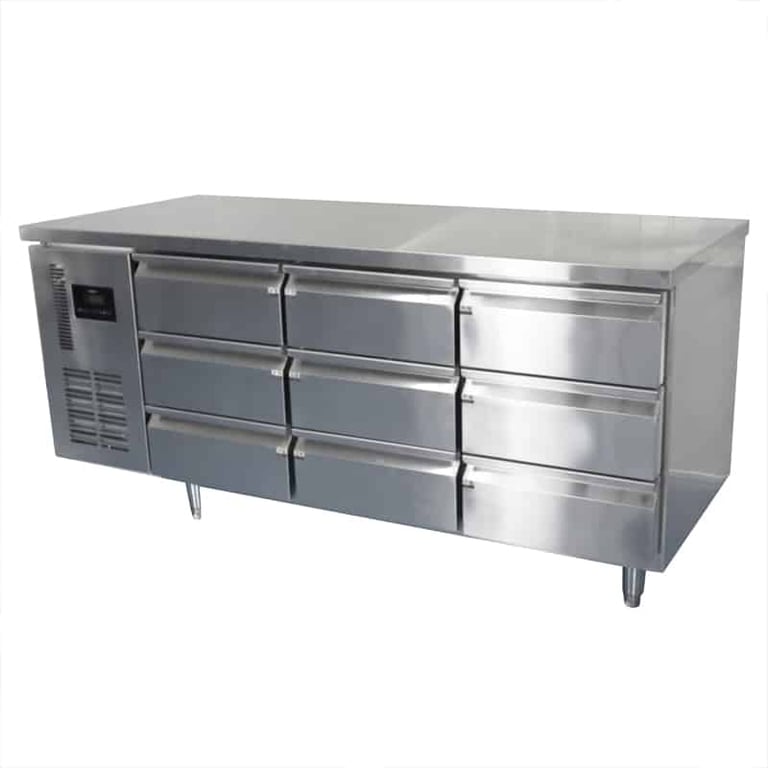 mesa de preparación refrigerada de acero inoxidable CM-WF050C-9D