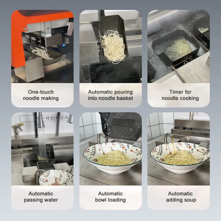 Commercial Noodle Maker and Cooker cooking step
