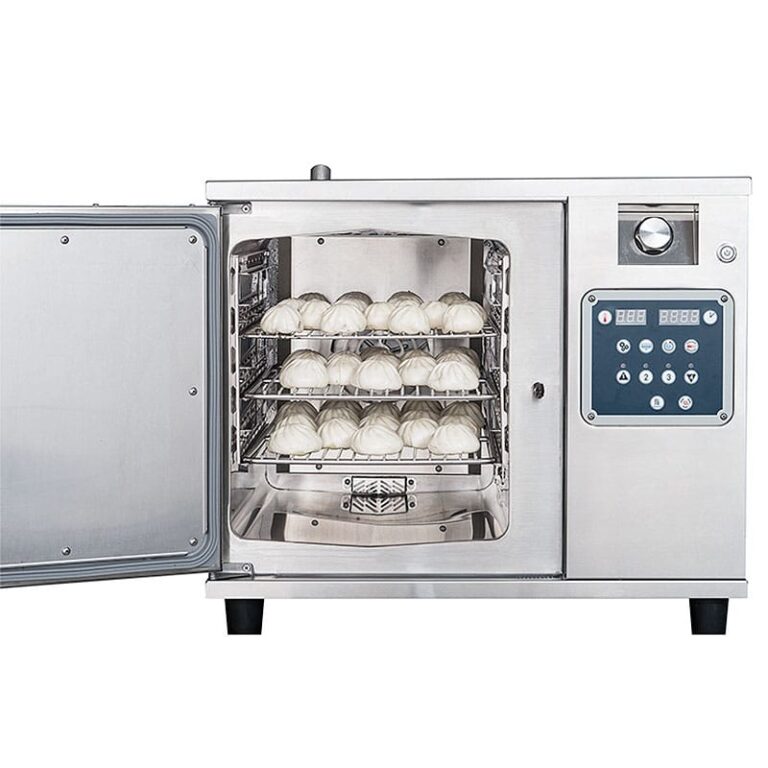 Vaporera comercial de 4 bandejas