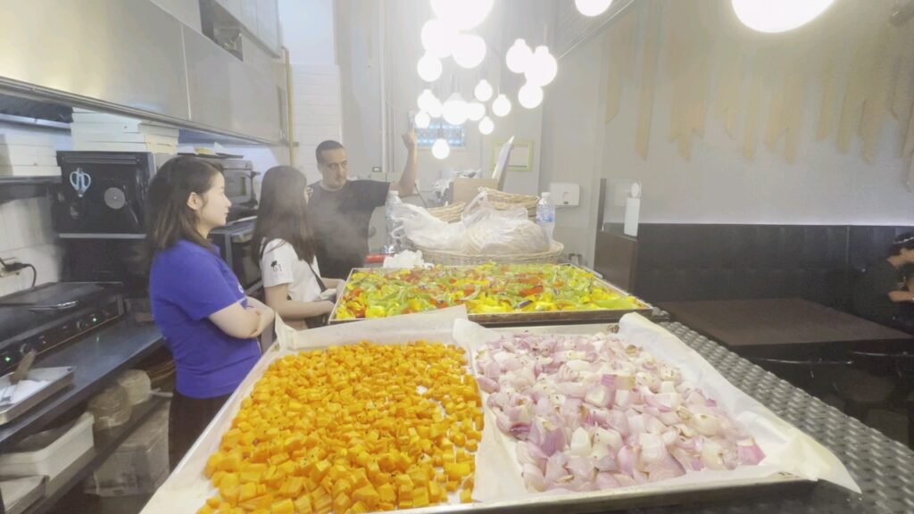 Customer introduction to the baking area