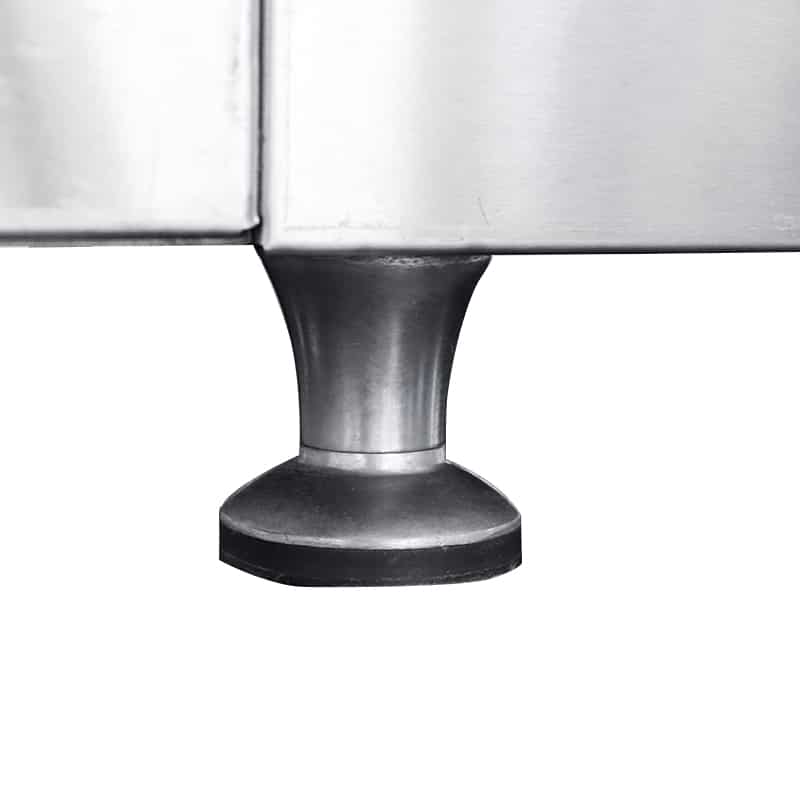 pieds de plaque chauffante en acier inoxydable professionnelle