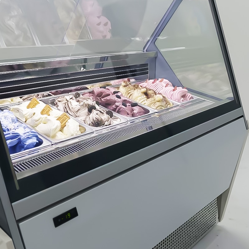 国産再入荷 12 14 18パン空冷アイスクリームディスプレイ冷凍庫ショーケース Buy Gelato Ice Cream  Showcase,Gelato Ice Cream Display Case,Refrigerated Gelato Ice Cream  Display Cabinet Product