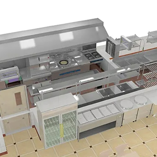 western restaurant kitchenequipment drawing